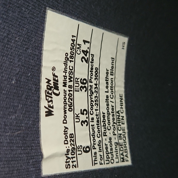 Western Chief Adult Winter Rain Boots Dotty Downpour Indigo 6M New w/tags - Picture 7 of 7